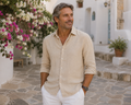Santorini Sand Linen Shirt