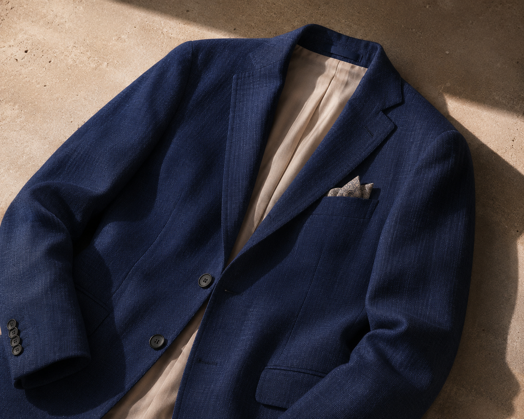 Linen Blazer Navyblau
