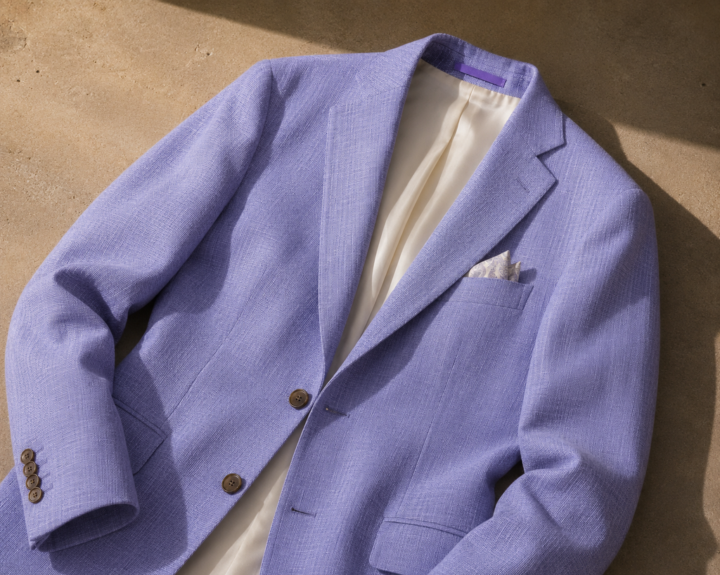 Linen Blazer Purple
