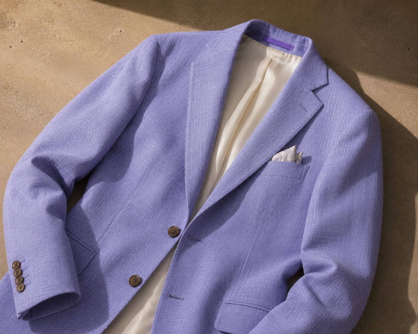 Linen Blazer Purple