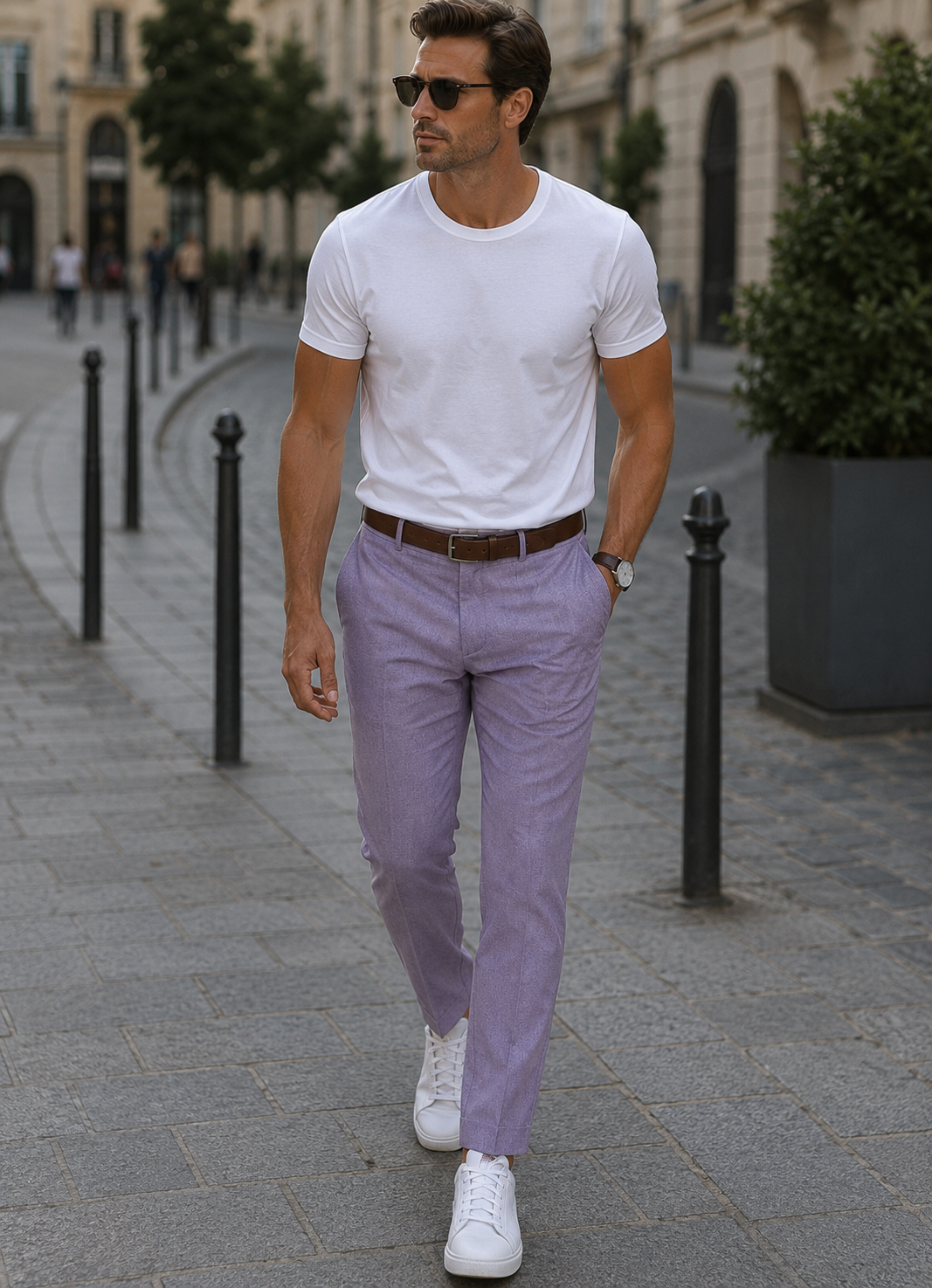 Purple Tailored Trousers