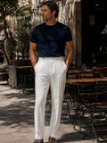 Linen Gurkha Trousers in white