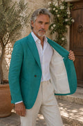 Linen Blazer in green