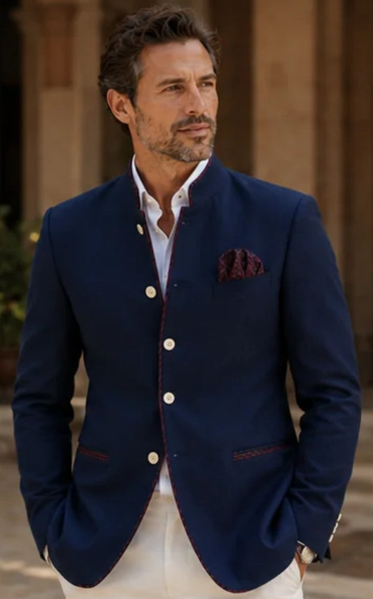 Portofino Linen Blazer in blue