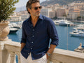 Monaco Navy Linen Shirt