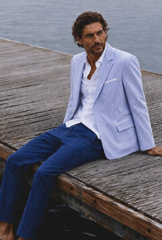 Riviera Blazer in blue-white
